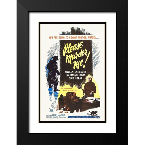 Please Murder Me! Black Modern Wood Framed Art Print with Double Matting by Hollywood Photo Archive