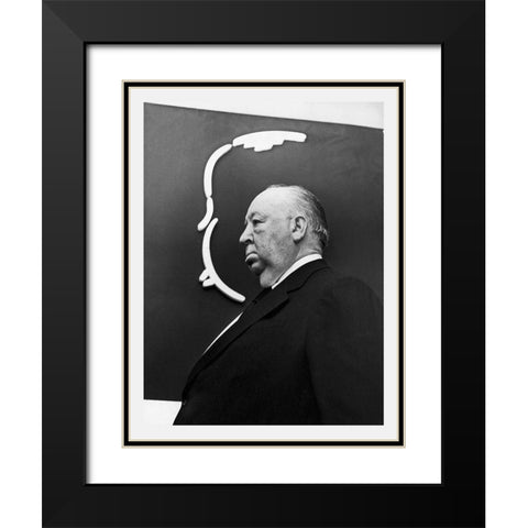 Promotional Still - Alfred Hitchcock Black Modern Wood Framed Art Print with Double Matting by Hollywood Photo Archive