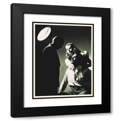 Promotional Still - Kiss Of Death Black Modern Wood Framed Art Print with Double Matting by Hollywood Photo Archive