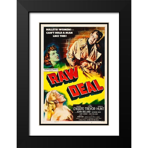Raw Deal Black Modern Wood Framed Art Print with Double Matting by Hollywood Photo Archive