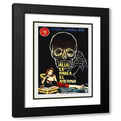 Spanish - The Third Voice Black Modern Wood Framed Art Print with Double Matting by Hollywood Photo Archive