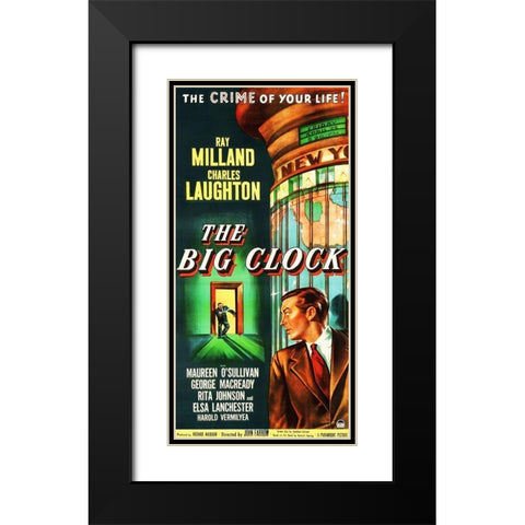 The Big Clock Black Modern Wood Framed Art Print with Double Matting by Hollywood Photo Archive