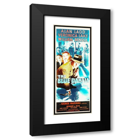 The Blue Dahlia Black Modern Wood Framed Art Print with Double Matting by Hollywood Photo Archive