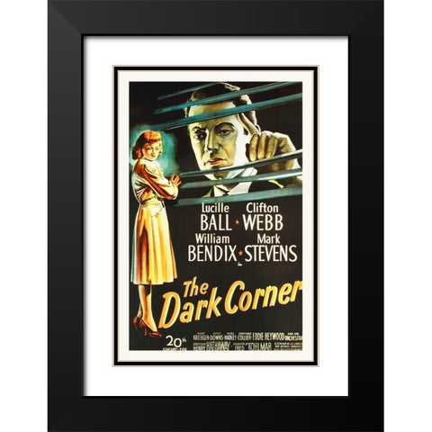 The Dark Corner Black Modern Wood Framed Art Print with Double Matting by Hollywood Photo Archive