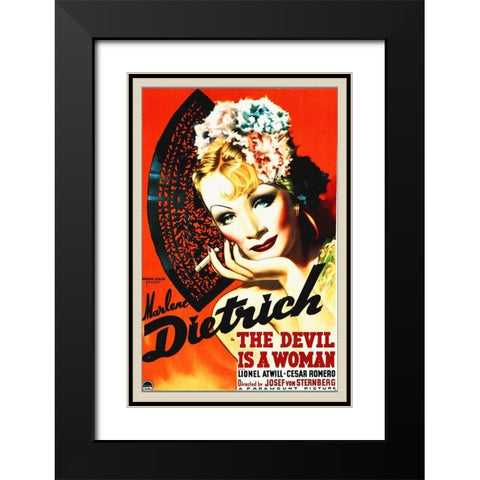 The Devil Is A Woman Black Modern Wood Framed Art Print with Double Matting by Hollywood Photo Archive