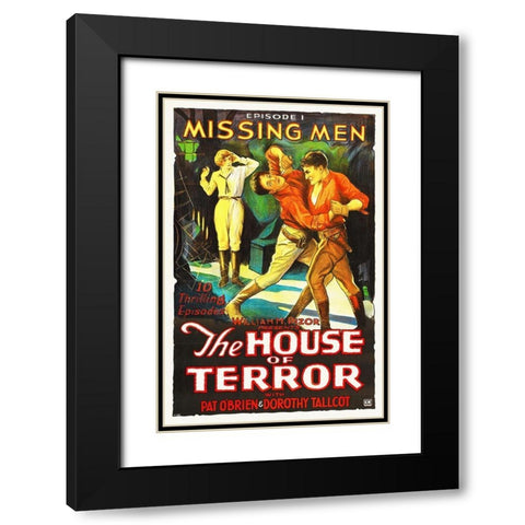 The House Of Terror Black Modern Wood Framed Art Print with Double Matting by Hollywood Photo Archive
