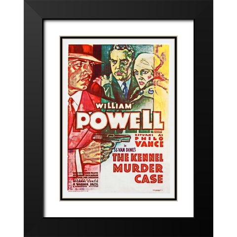 The Kennel Murder Case Black Modern Wood Framed Art Print with Double Matting by Hollywood Photo Archive