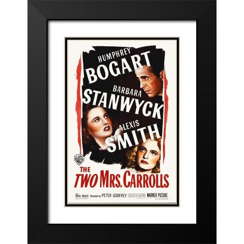 The Two Mrs Carrolls Black Modern Wood Framed Art Print with Double Matting by Hollywood Photo Archive