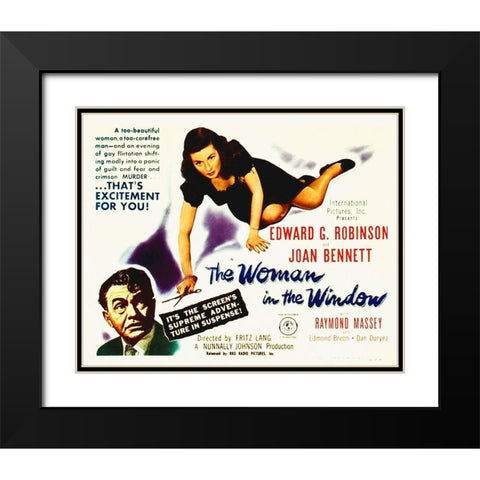 The Woman In The Window   Directed By Fritz Lang   1944 Black Modern Wood Framed Art Print with Double Matting by Hollywood Photo Archive