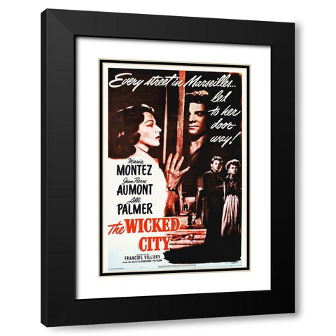 Wicked City Black Modern Wood Framed Art Print with Double Matting by Hollywood Photo Archive