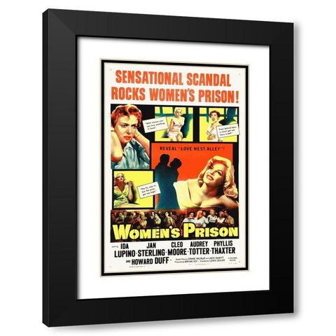 Womens Prison Black Modern Wood Framed Art Print with Double Matting by Hollywood Photo Archive