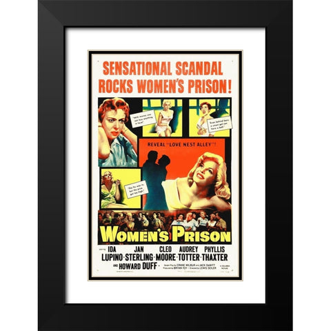 Womens Prison Black Modern Wood Framed Art Print with Double Matting by Hollywood Photo Archive