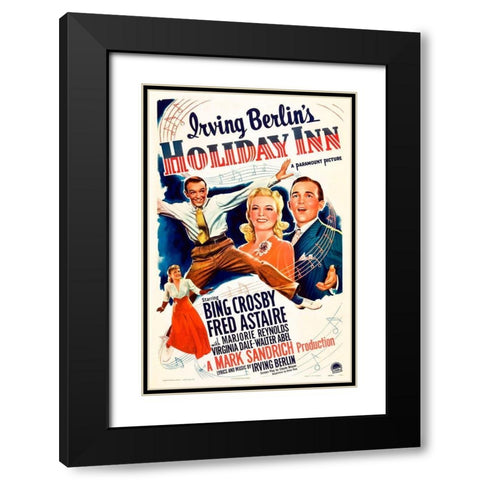 Holiday Inn Black Modern Wood Framed Art Print with Double Matting by Hollywood Photo Archive