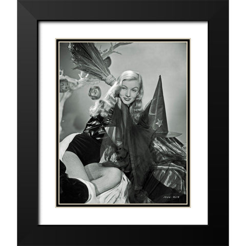 I Married a Witch - Veronica Lake Black Modern Wood Framed Art Print with Double Matting by Hollywood Photo Archive