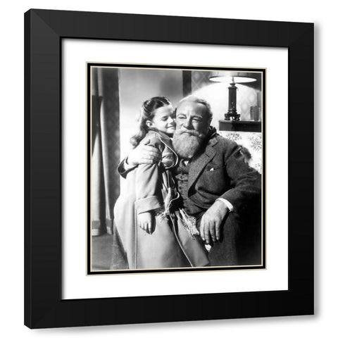Promotional Still - Miracle on 34th Street Black Modern Wood Framed Art Print with Double Matting by Hollywood Photo Archive
