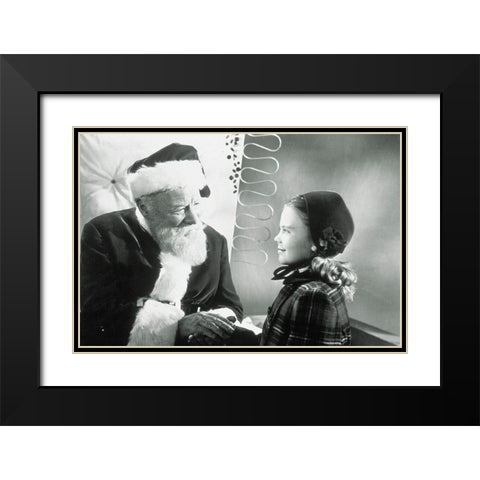 Promotional Still - Miracle on 34th Street Black Modern Wood Framed Art Print with Double Matting by Hollywood Photo Archive
