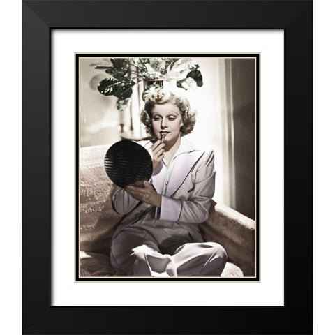 Jean Harlow Black Modern Wood Framed Art Print with Double Matting by Hollywood Photo Archive