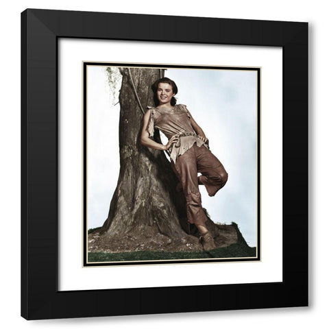 Jean Peters Black Modern Wood Framed Art Print with Double Matting by Hollywood Photo Archive
