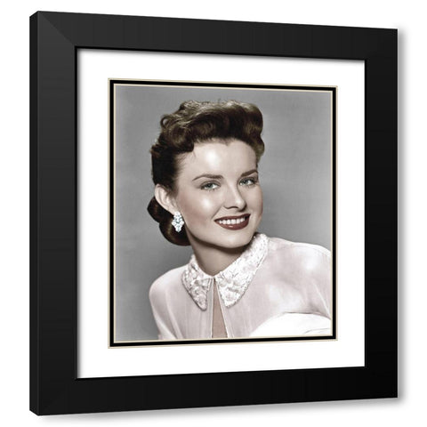 Jean Peters Black Modern Wood Framed Art Print with Double Matting by Hollywood Photo Archive