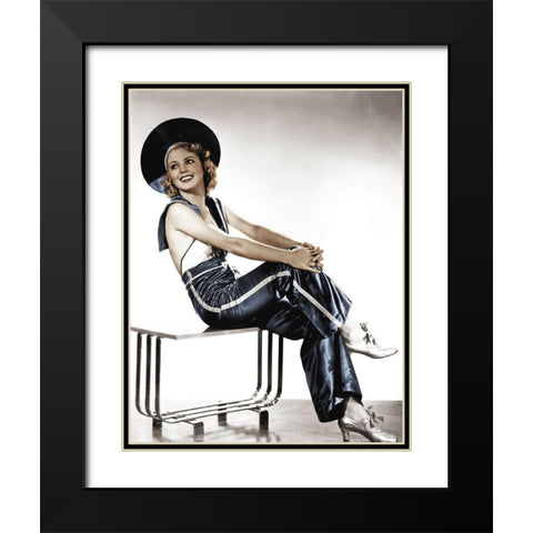 Jean Rogers Black Modern Wood Framed Art Print with Double Matting by Hollywood Photo Archive