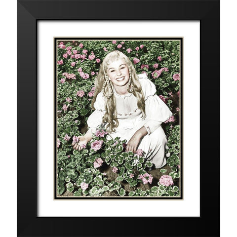 Jean Simmons Black Modern Wood Framed Art Print with Double Matting by Hollywood Photo Archive