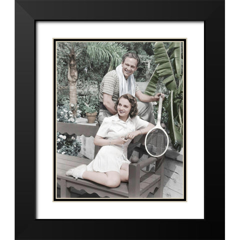 Jeanne Cagney Black Modern Wood Framed Art Print with Double Matting by Hollywood Photo Archive