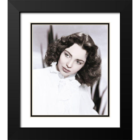 Jennifer Jones Black Modern Wood Framed Art Print with Double Matting by Hollywood Photo Archive