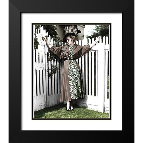Joan Bennett Black Modern Wood Framed Art Print with Double Matting by Hollywood Photo Archive