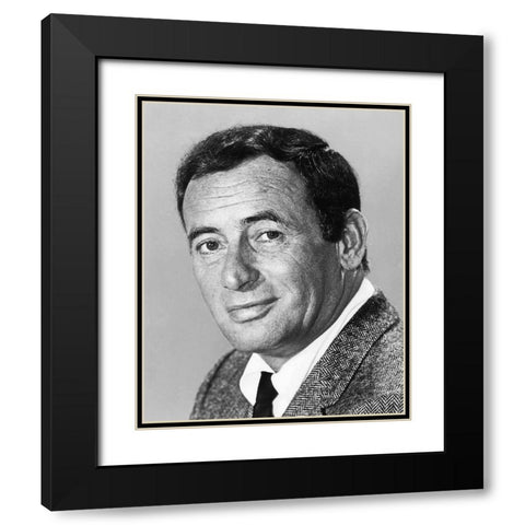 Joey Bishop Black Modern Wood Framed Art Print with Double Matting by Hollywood Photo Archive