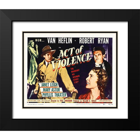 Act of Violence Black Modern Wood Framed Art Print with Double Matting by Hollywood Photo Archive