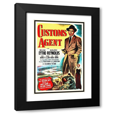 Customs Agent Black Modern Wood Framed Art Print with Double Matting by Hollywood Photo Archive