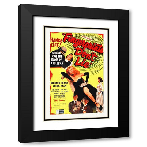 Fingerprints Don Lie Black Modern Wood Framed Art Print with Double Matting by Hollywood Photo Archive