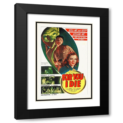 For You I Die Black Modern Wood Framed Art Print with Double Matting by Hollywood Photo Archive