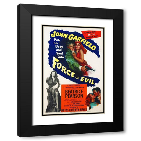 Force of Evil Black Modern Wood Framed Art Print with Double Matting by Hollywood Photo Archive