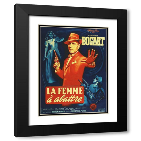 French - Enforcer Black Modern Wood Framed Art Print with Double Matting by Hollywood Photo Archive