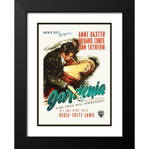 Gardinia Black Modern Wood Framed Art Print with Double Matting by Hollywood Photo Archive