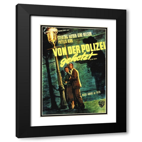 German - Crime Wave Black Modern Wood Framed Art Print with Double Matting by Hollywood Photo Archive