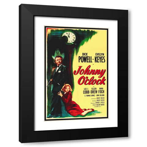 Johnny OClock Black Modern Wood Framed Art Print with Double Matting by Hollywood Photo Archive