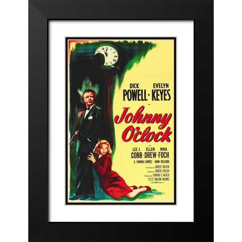 Johnny OClock Black Modern Wood Framed Art Print with Double Matting by Hollywood Photo Archive