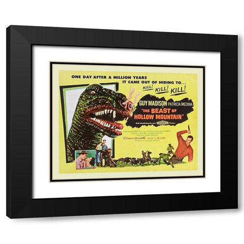 The Beast of Hollow Mountain Black Modern Wood Framed Art Print with Double Matting by Hollywood Photo Archive