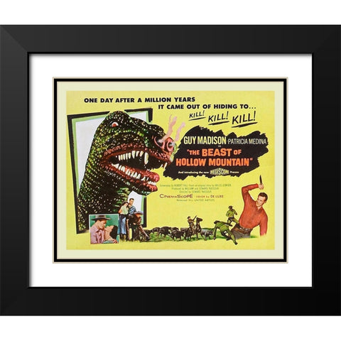 The Beast of Hollow Mountain Black Modern Wood Framed Art Print with Double Matting by Hollywood Photo Archive