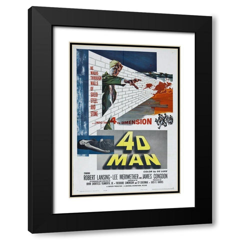 4D Man, 1959 Black Modern Wood Framed Art Print with Double Matting by Hollywood Photo Archive