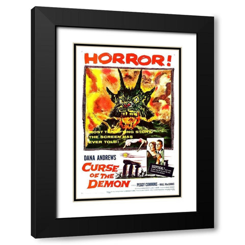 Curse Of The Demon Black Modern Wood Framed Art Print with Double Matting by Hollywood Photo Archive