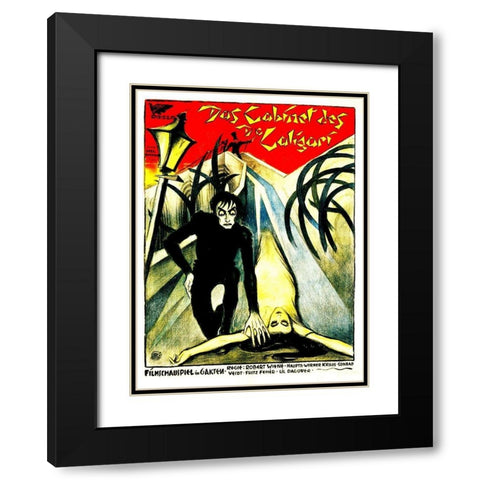 German - The Cabinet of Dr. Caligari Black Modern Wood Framed Art Print with Double Matting by Hollywood Photo Archive