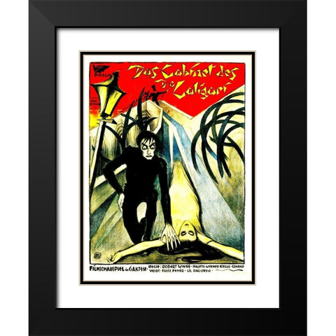 German - The Cabinet of Dr. Caligari Black Modern Wood Framed Art Print with Double Matting by Hollywood Photo Archive