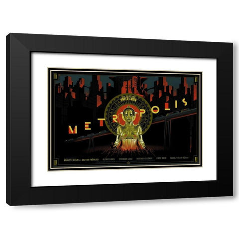 Metropolis Black Modern Wood Framed Art Print with Double Matting by Hollywood Photo Archive