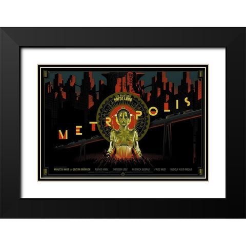Metropolis Black Modern Wood Framed Art Print with Double Matting by Hollywood Photo Archive