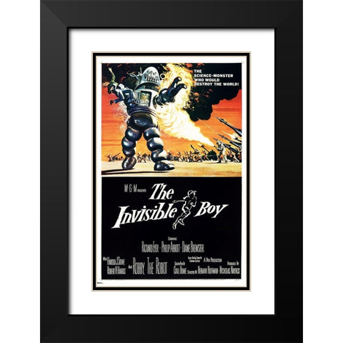 The Invisible Boy, 1957 Black Modern Wood Framed Art Print with Double Matting by Hollywood Photo Archive