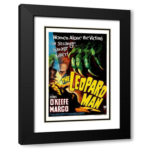 The Leopard Man Black Modern Wood Framed Art Print with Double Matting by Hollywood Photo Archive