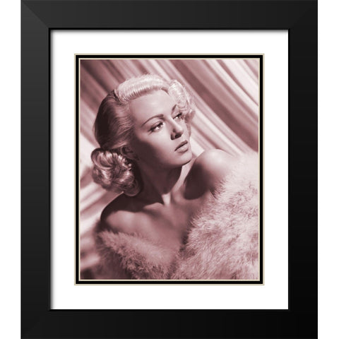 Lana Turner Black Modern Wood Framed Art Print with Double Matting by Hollywood Photo Archive